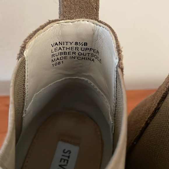 Steve Madden vanity suede chealsea boot sand beige taupe - Picture 7 of 8